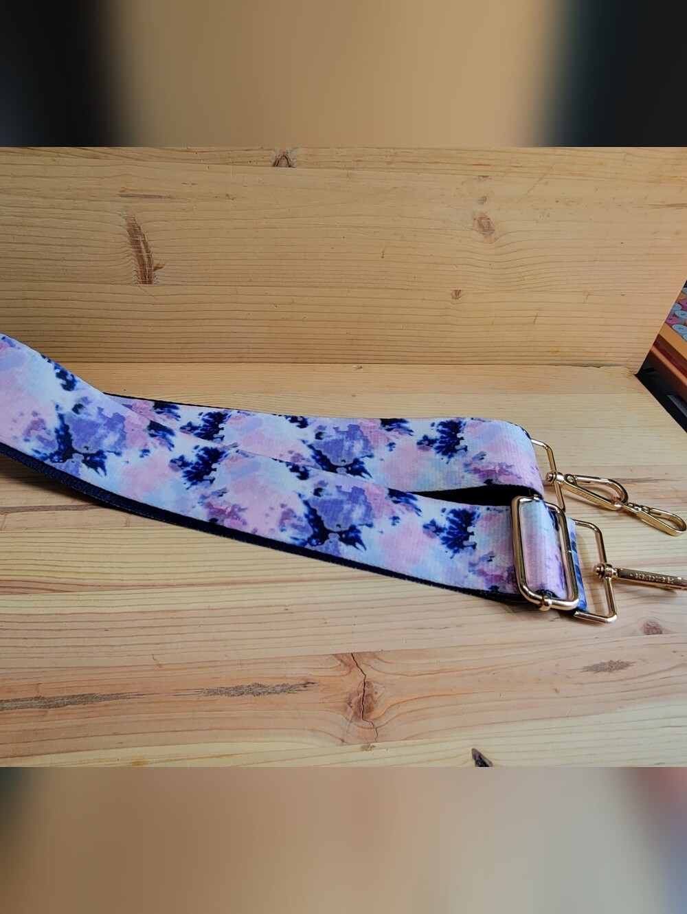 Kedzie Interchangeable Bag Straps, Adjustable Crossbody Purple Gold Hardwear